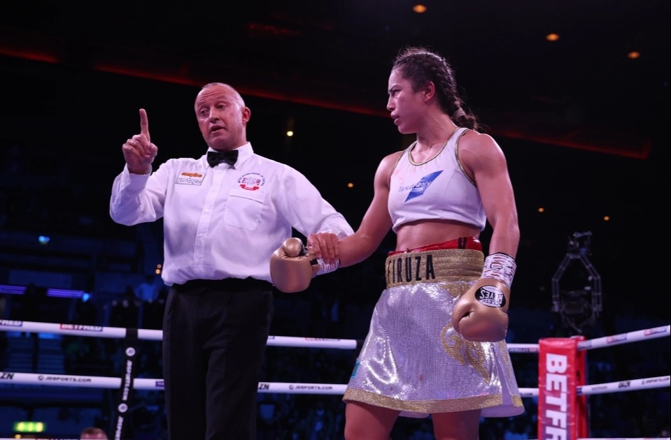 After easily defeating gritty Russian Firuza Shahova, Katie Taylor puts Amanda Serrano up for super-fight