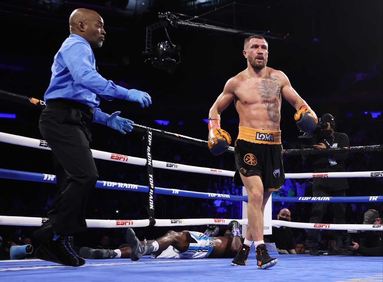 Richard Commey is brutally defeated by Vintage Vasiliy Lomachenko at Madison Square Garden.