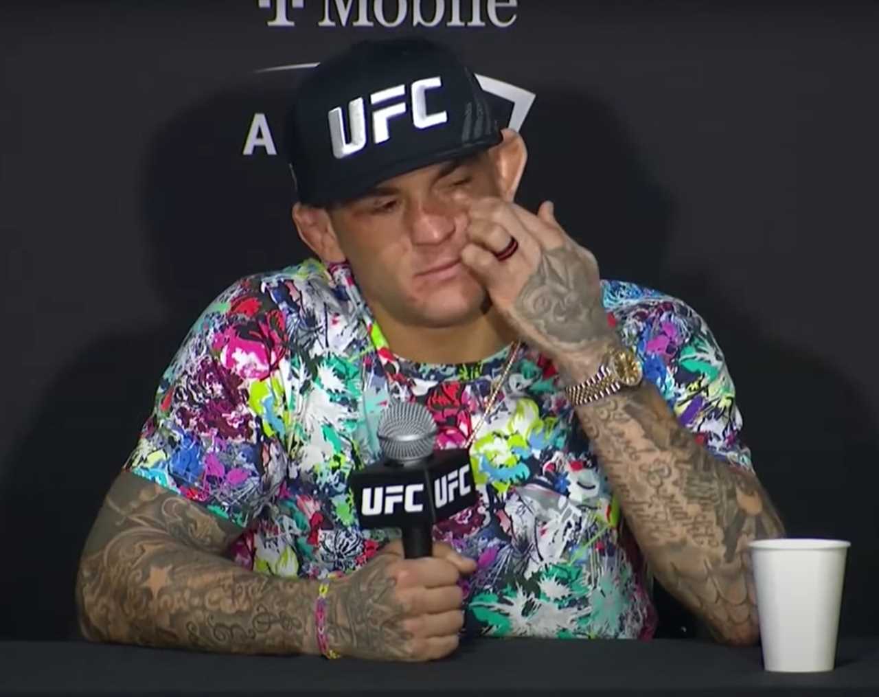 After a heartbreaking UFC 269 defeat to Charles Oliveira, Dustin Poirier bravely fought back tears