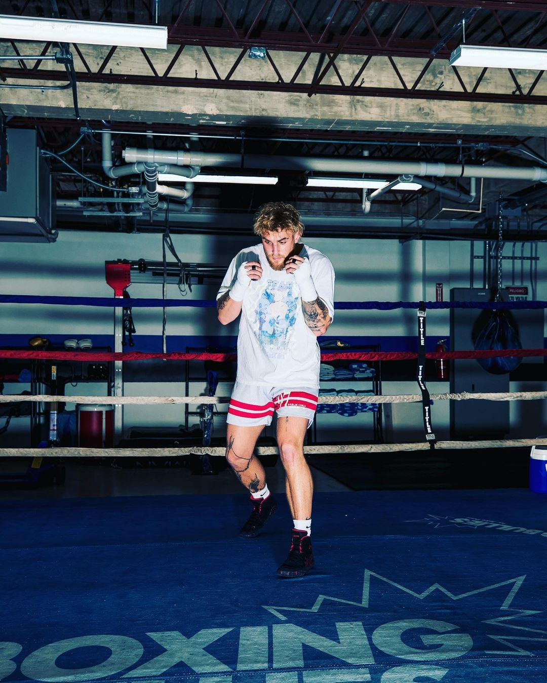 Jake Paul's training camp for Tyron Woodley ex-UFC star, including sparring 150 rounds with ex-world champions