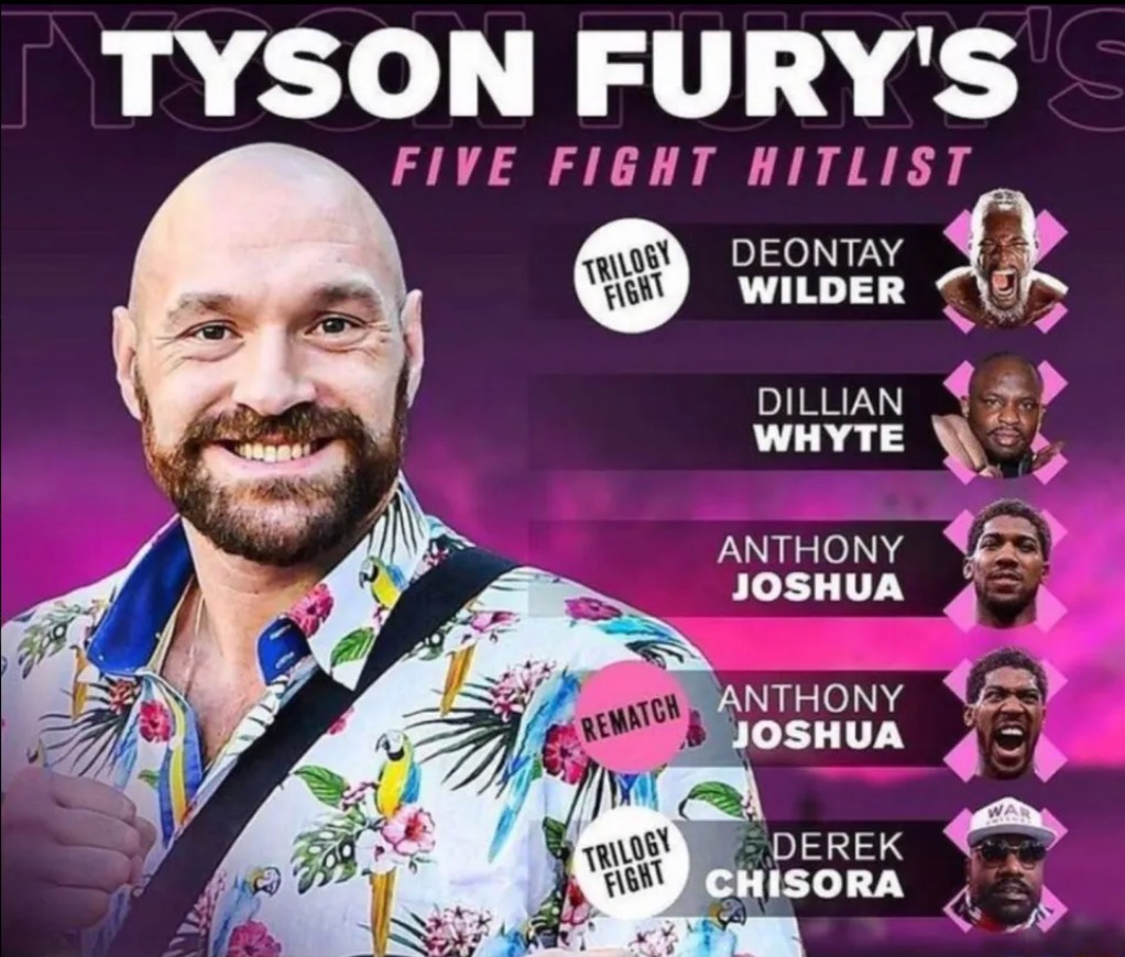 Tyson Fury predicts that Anthony Joshua will win the make-or-break Oleksandr Usyk match without saying a word about fight