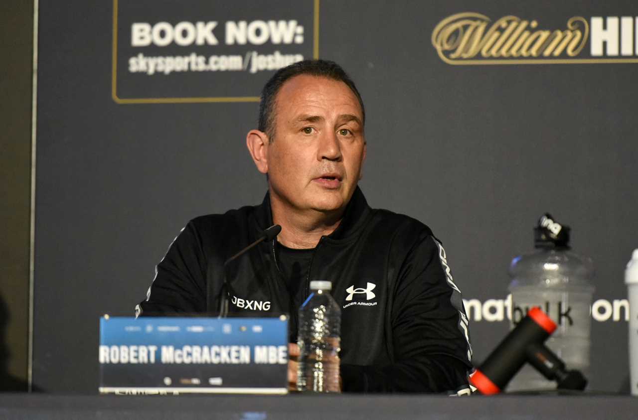 Anthony Joshua will leave Rob McCracken’s gym to Oleksandr Usyk match as Eddie Hearn states Brit needs to be roughed up