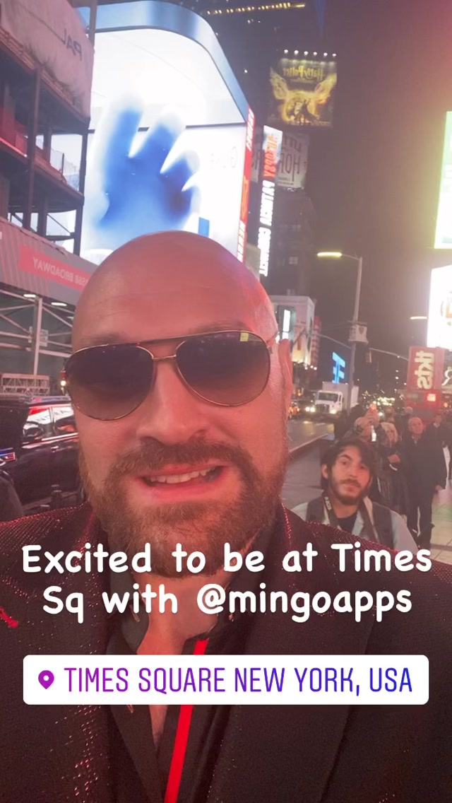 Tyson Fury travels by private jet from Orlando to New York, before jumping in a helicopter for Times Square.