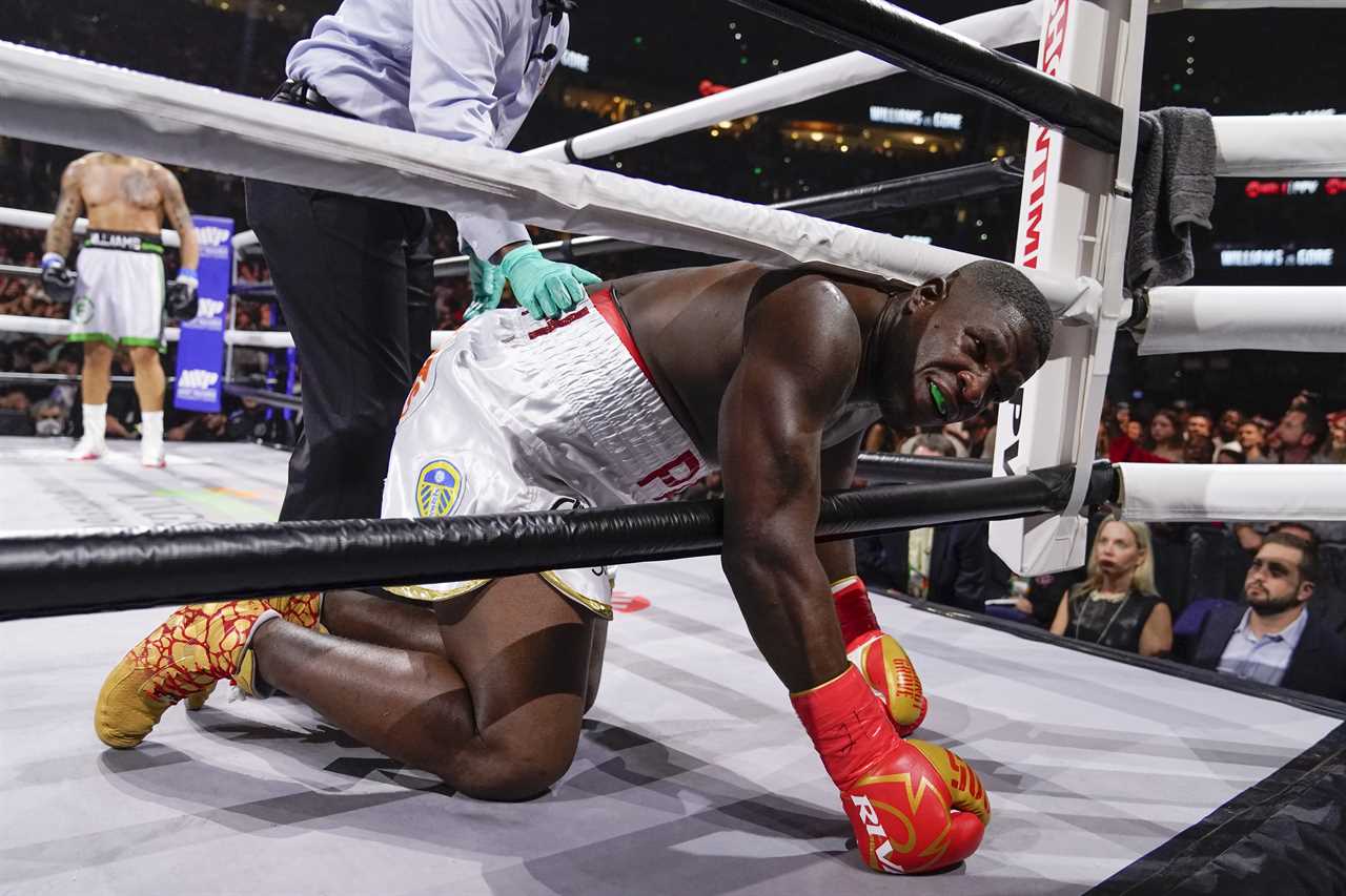 In a wild boxing show on Jake Paul vs Tyron woodley, former NBA star Deron Williams defeats NFL legend Frank Gore.