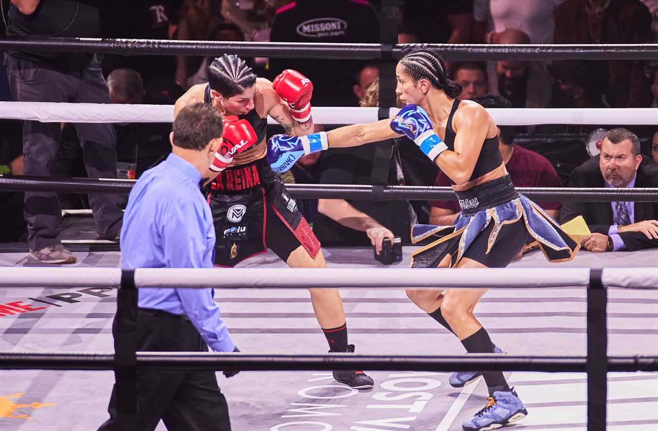 Miriam Gutierrez, a female boxer, is now unrecognizable after she took 236 punches by Amanda Serrano on the Jake Paul card