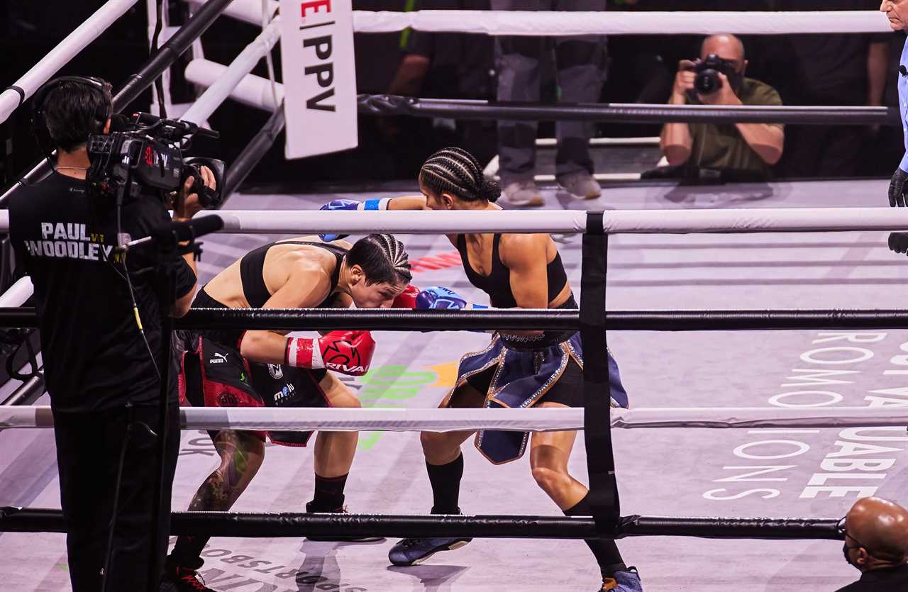 Miriam Gutierrez, a female boxer, is now unrecognizable after she took 236 punches by Amanda Serrano on the Jake Paul card