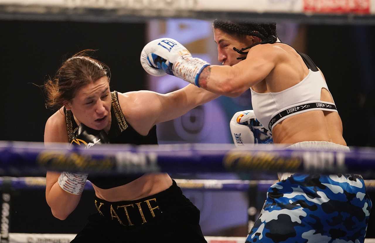 Miriam Gutierrez, a female boxer, is now unrecognizable after she took 236 punches by Amanda Serrano on the Jake Paul card