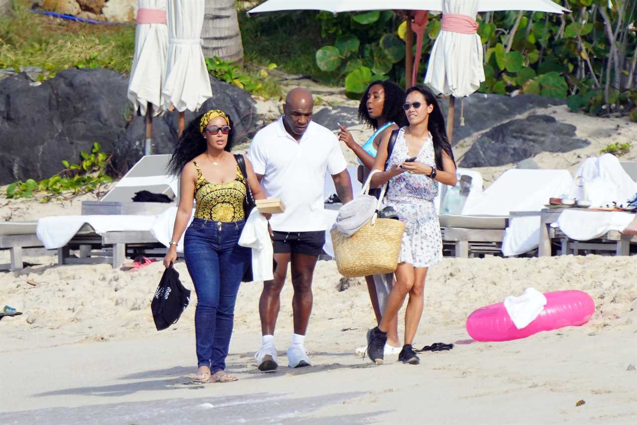 Mike Tyson, the boxing legend, looks great at 55. Tyson will be heading to St Barts with his family and friends for a beach vacation.
