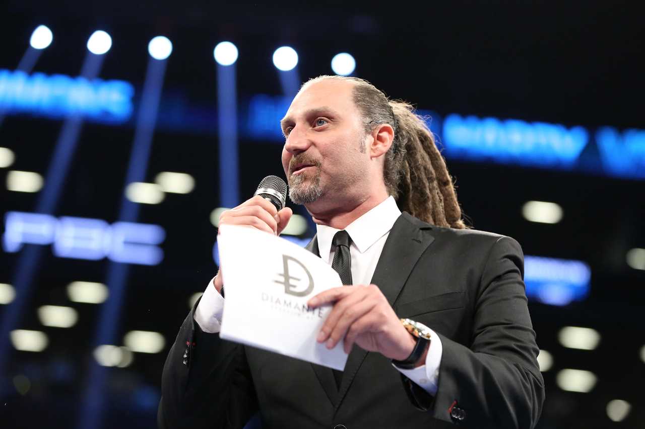 David Diamante, boxing announcer, is critically injured in a horror motorcycle accident that left him with three broken vertebrae.