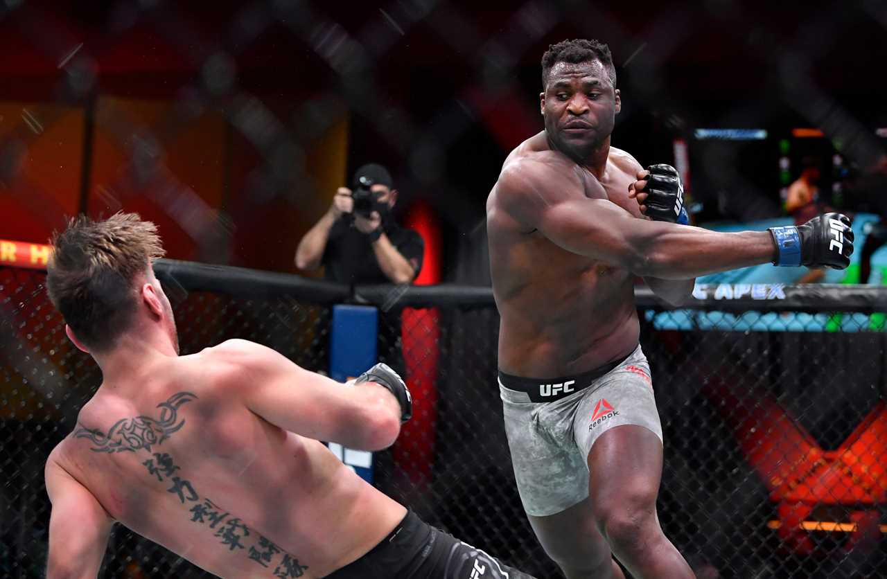 These are the five most memorable UFC KO's from 2021, including Ngannou's brutal beating of Miocic as well as Usman's viral stoppage at Masvidal.