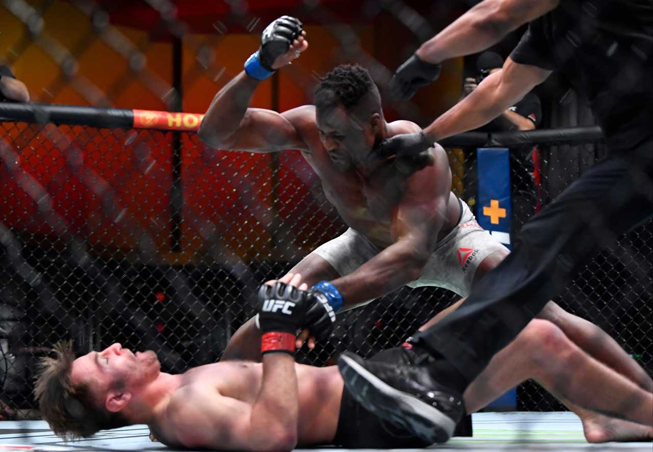 These are the five most memorable UFC KO's from 2021, including Ngannou's brutal beating of Miocic as well as Usman's viral stoppage at Masvidal.