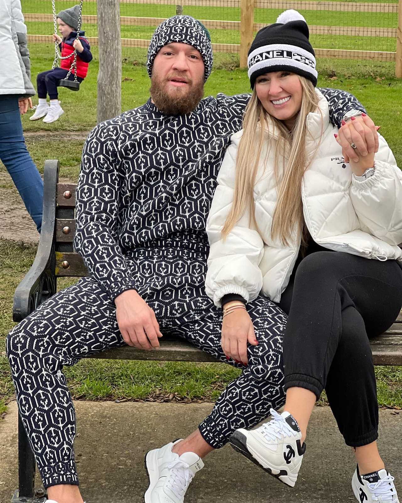 After UFC star Conor McGregor drives his family to the park in a plush Lamborghini, Dee Devlin hugs McGregor.