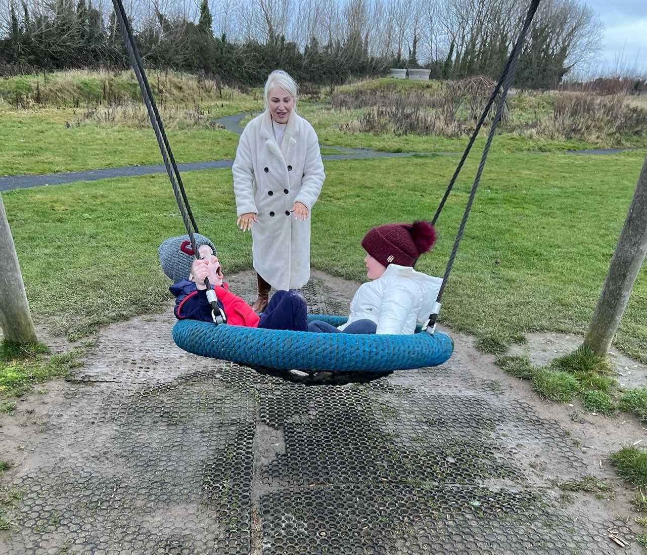 After UFC star Conor McGregor drives his family to the park in a plush Lamborghini, Dee Devlin hugs McGregor.