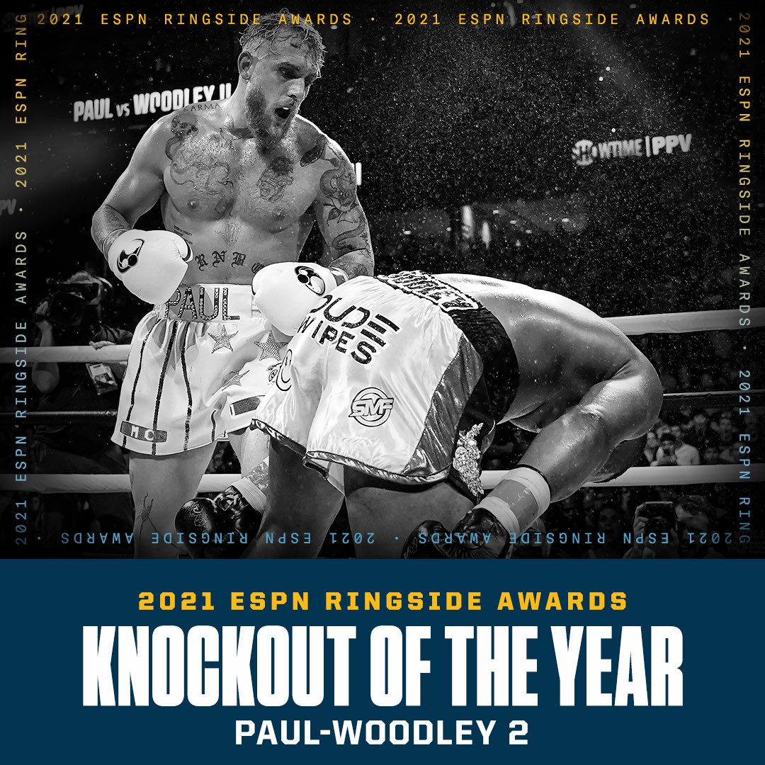 Taking the p ***' - Boxing fans are FURIOUS when ESPN awards Jake Paul the knockout of year award after he beat Tyron Woodley