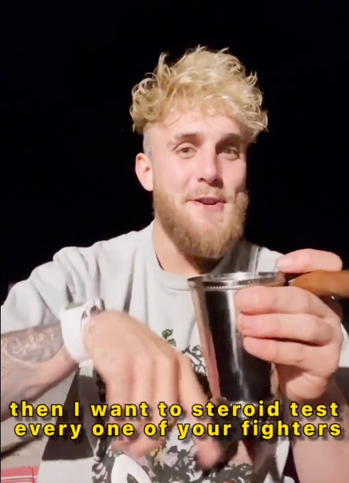 Jake Paul claims he has never used steroids and displays a 'fat' body in an explosive Twitter response to Dana White, UFC boss