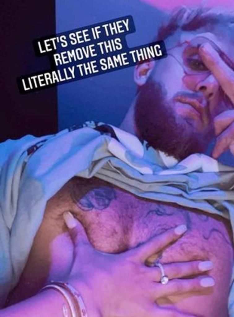 Jake Paul is furious at Instagram for deleting Julia Rose's topless photo and dares them not to