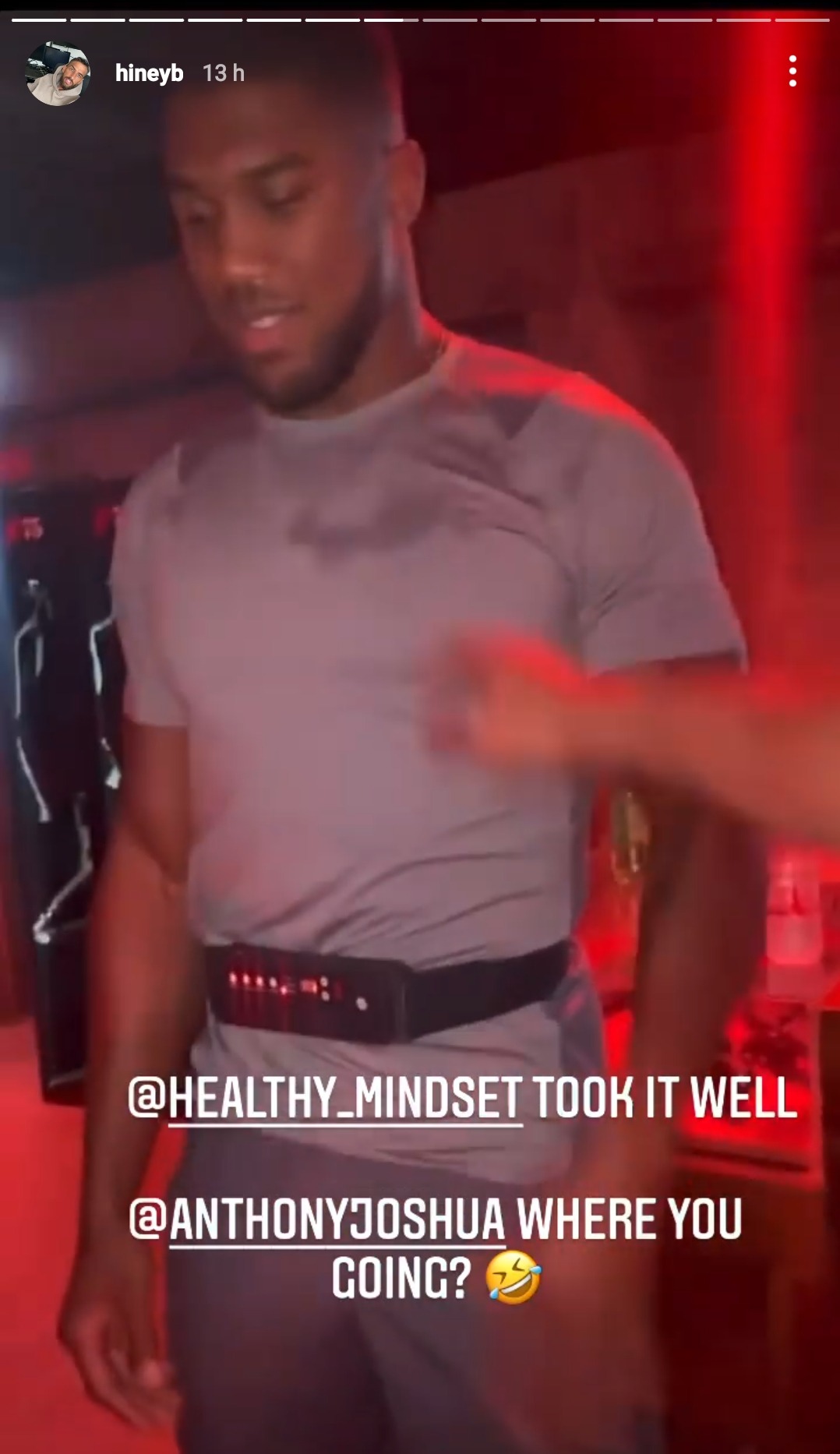 Anthony Joshua sharpens his skills for Oleksandr Uzyk rematch by playing lasertag with friends during Dubai training camp