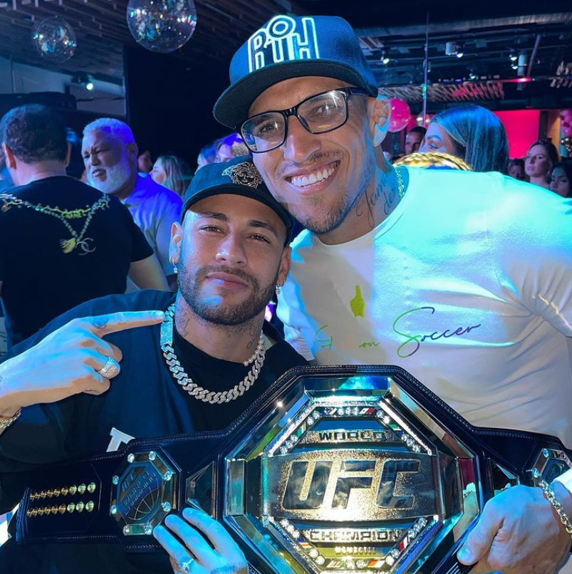 Neymar with UFC Champ Charles Oliveira