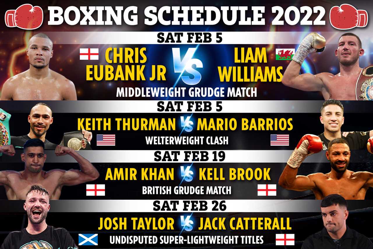 Boxing schedule 2022: Upcoming fights and fixture schedule, including Amir Khan vs Kellbrook & Chris Eubank Jr.'s next fight