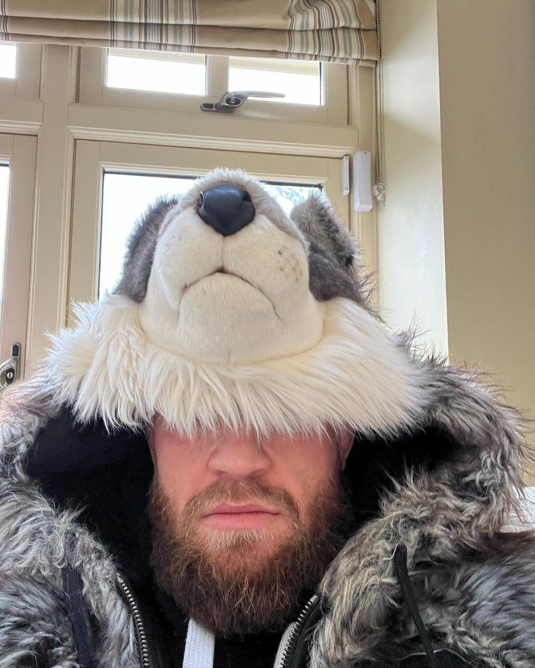 Conor McGregor, UFC fighter, dresses in a wolf costume and keeps Santa decorations up for weeks after Christmas