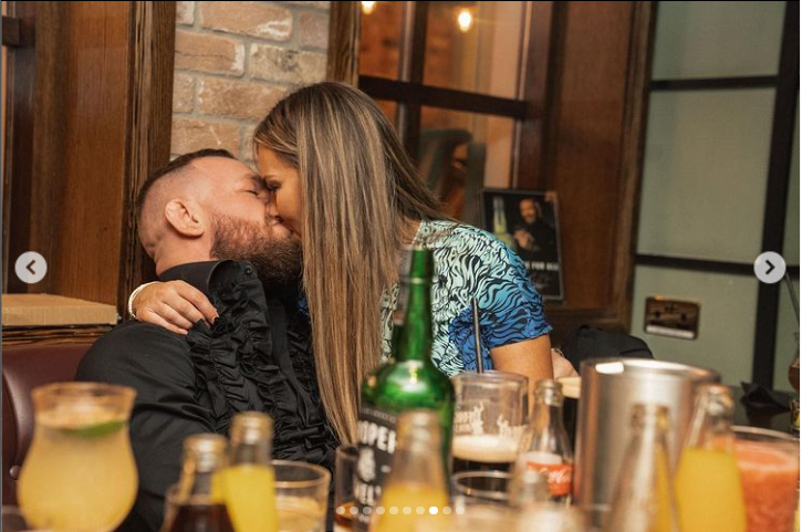 Conor McGregor cannot resist Dee Devlin, his UFC partner and star who visited his pub after the petrol bombing.