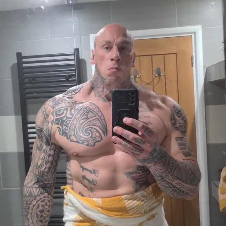 Martyn Ford, the world's scariest man, shows off his bulk ahead of his fight with 'Iranian Hulk' Sajad Gharibi