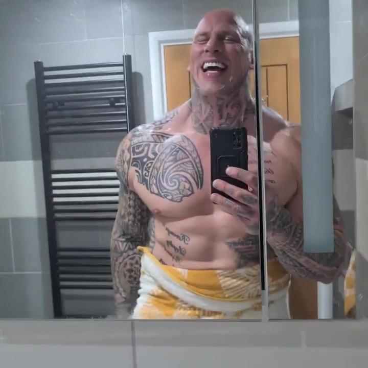 Martyn Ford, the world's scariest man, shows off his bulk ahead of his fight with 'Iranian Hulk' Sajad Gharibi