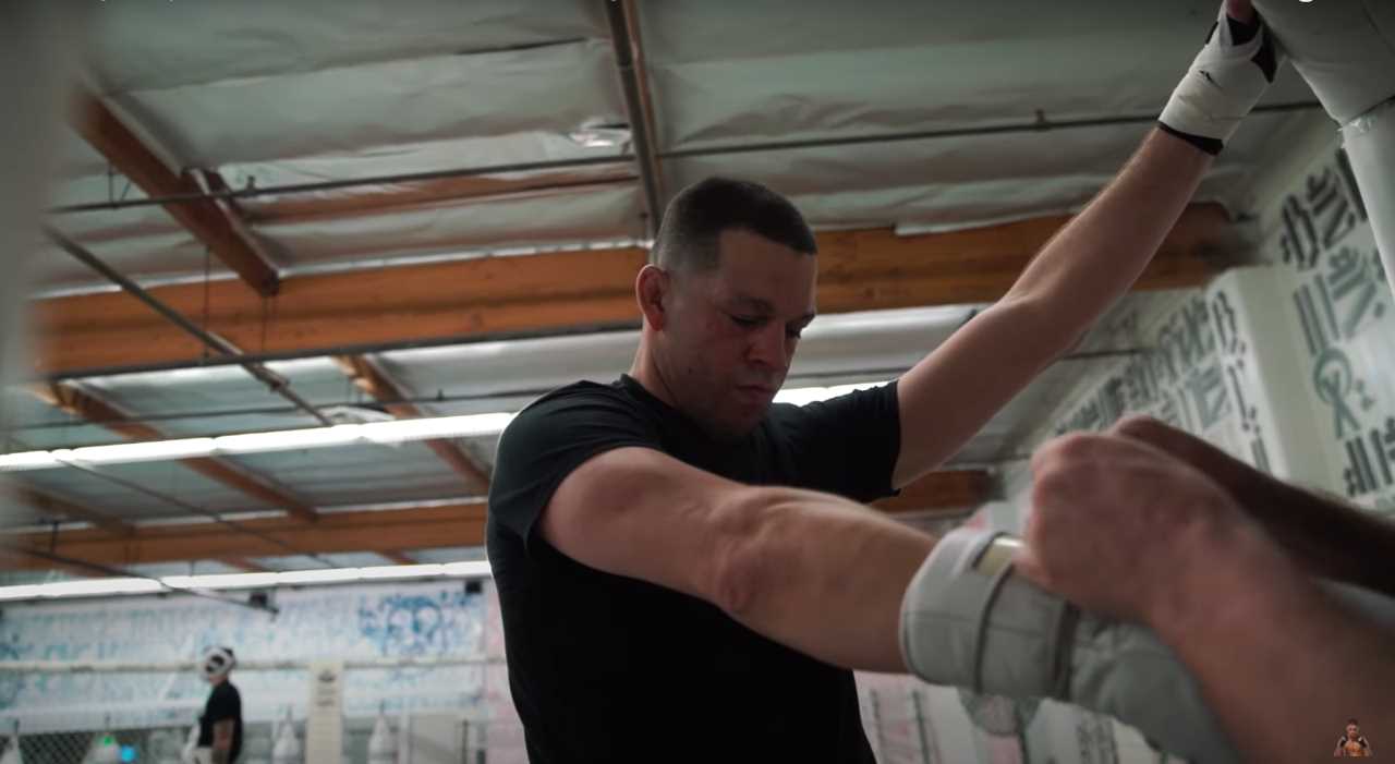 Watch Nate Diaz training in preparation for the UFC return amid rumoured talks between Conor McGregor, Dustin Poirier and Dustin Diaz