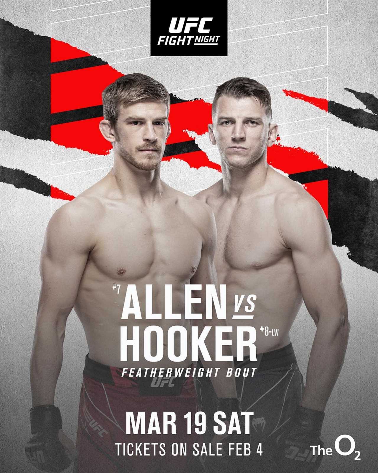 Arnold Allen is confident that his victory over Dan Hooker at UFC London will 'definitely’ place him in the FW top 5.