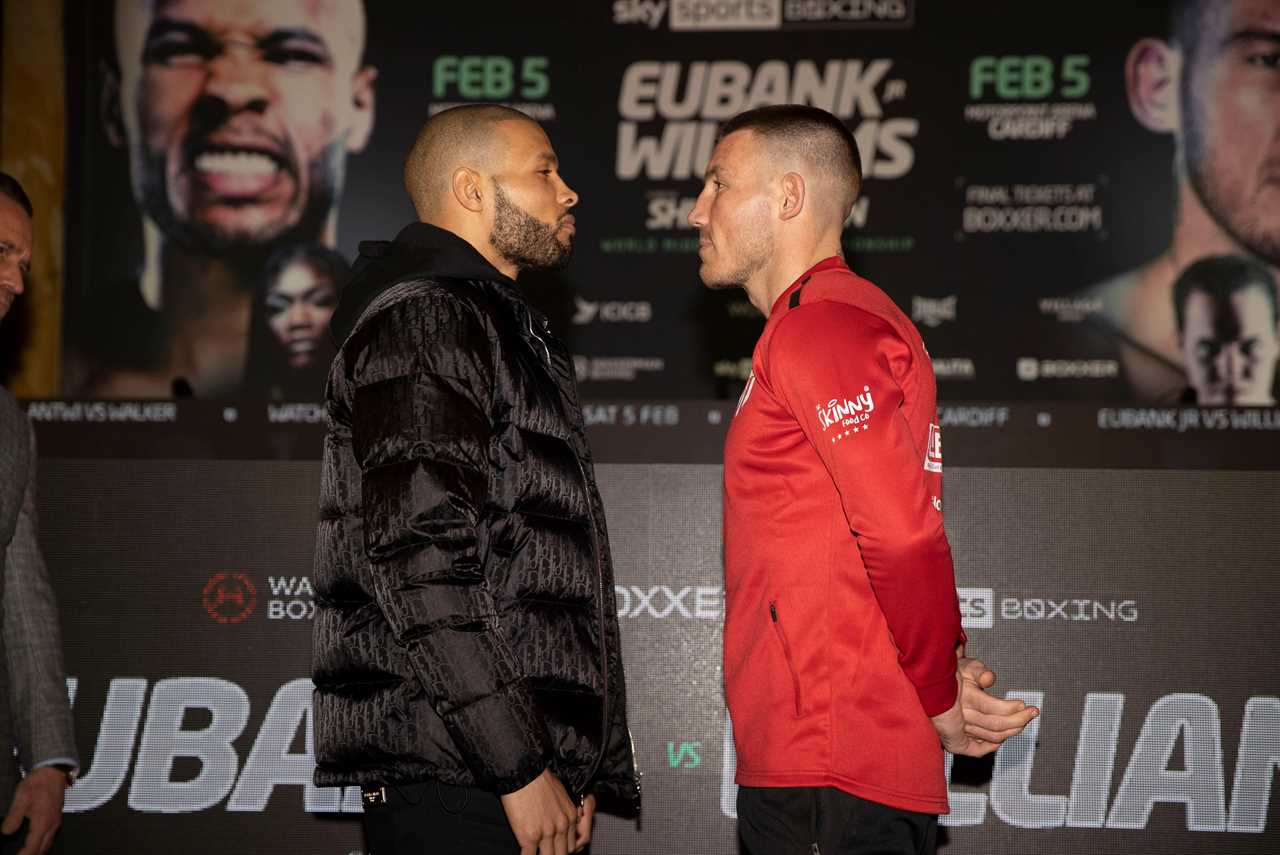 Chris Eubank Jr believes that Liam Williams' attempt to persuade him into a prefight row was an indication of weakness