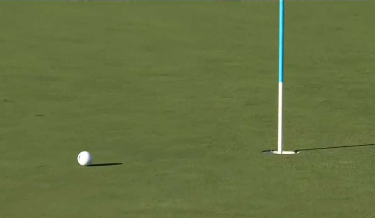 As host of the Pebble Beach Pro-Am, Canelo Alvarez hits an incredible shot only inches from the hole in one.