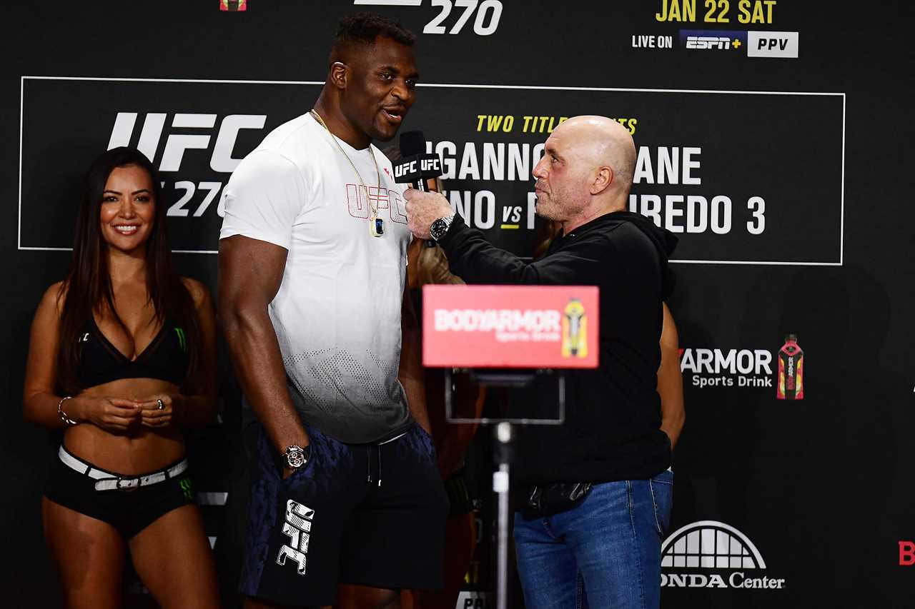 Joe Rogan, UFC legend, wants Francis Ngannou fight Tyson Fury the boxing champ and make a 'giant chunk' of money