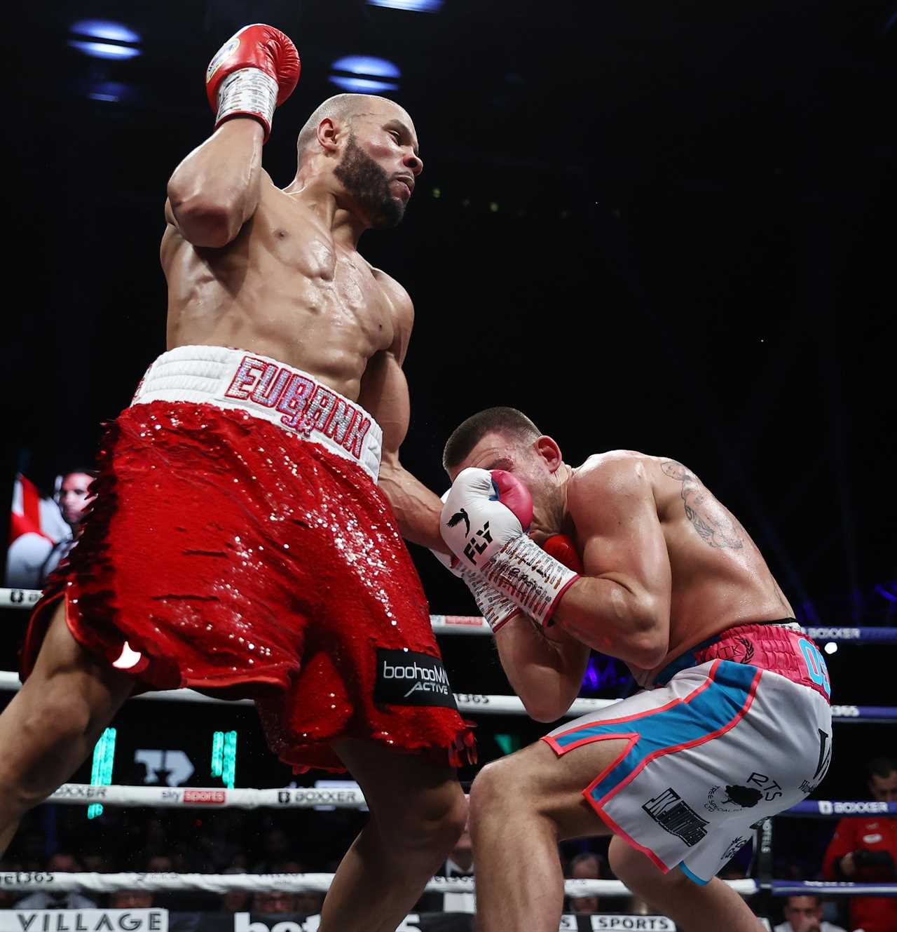 After Chris Eubank Jr beating, Liam Williams displays a severe eye injury and battered appearance.