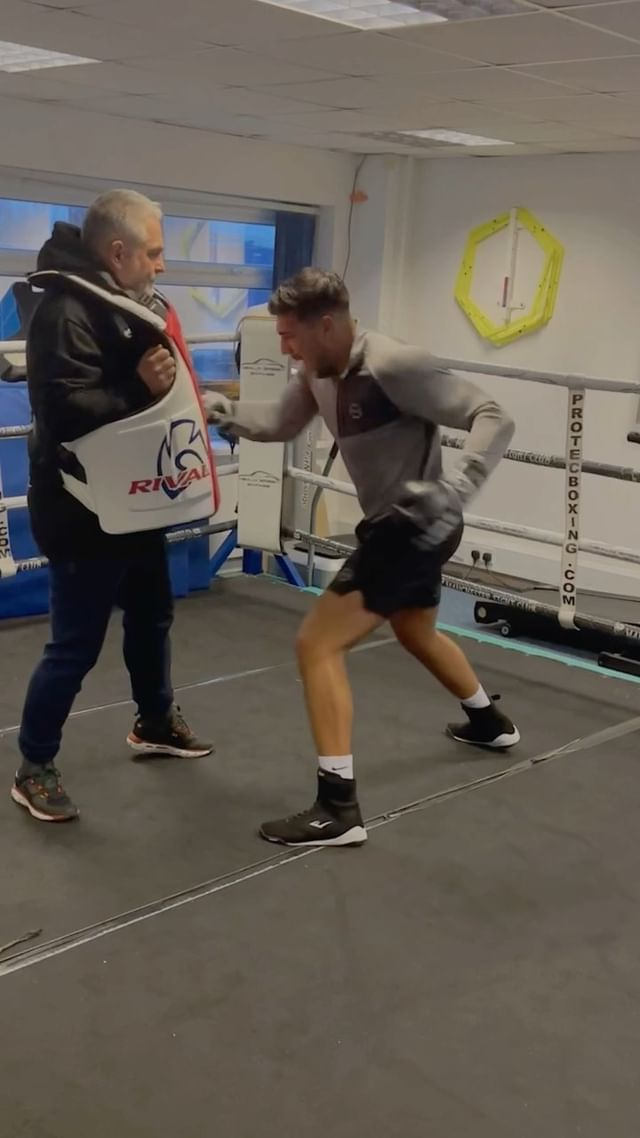 Tommy Fury trains on pads for the first time since Jake Paul's fight to leave Molly Mae.
