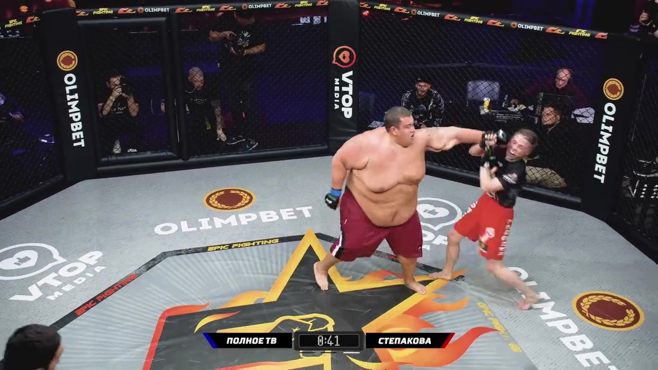 In shocking cross-gender MMA fight, female strawweight fighters face 37 STONE more than her