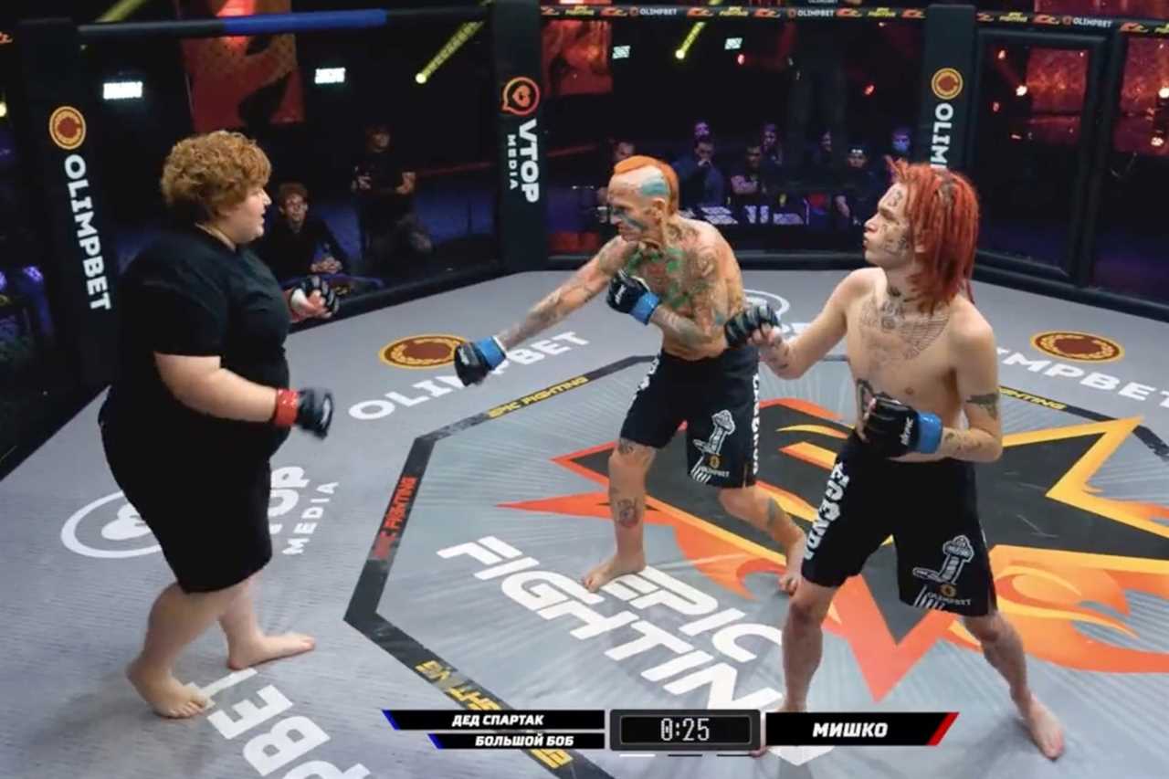 In shocking cross-gender MMA fight, female strawweight fighters face 37 STONE more than her