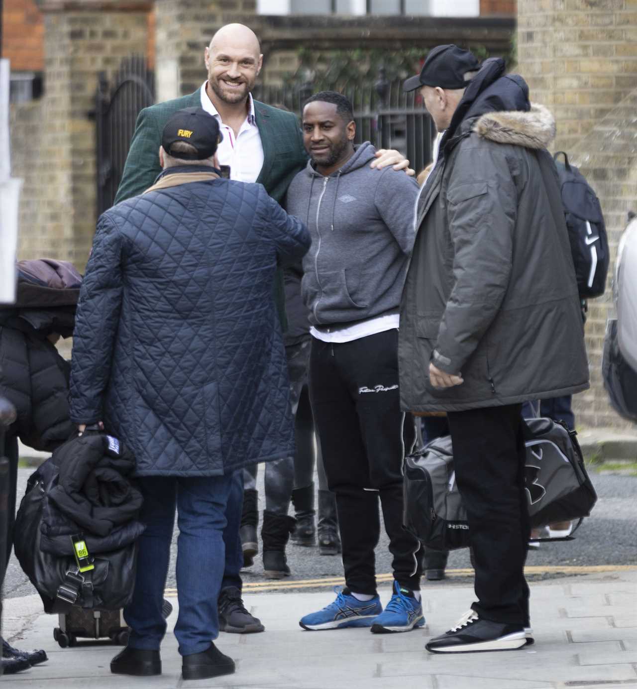 Tyson Fury has lunch with promoters Frank Warren, Bob Arum and London's Dillian Whyte fighter as he gets closer to the fight