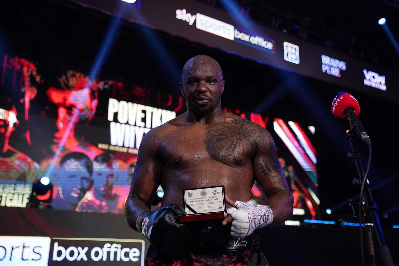 Dillian Whyte requesting MORE than the PS9m purse for Tyson Fury clash to PROMOTE fight with Bob Arum fumes