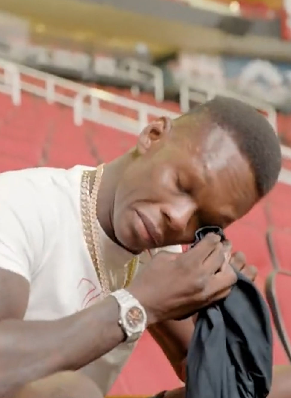 Israel Adesanya weeps after seeing the film about Blood Diamond's journey from Nigeria to UFC