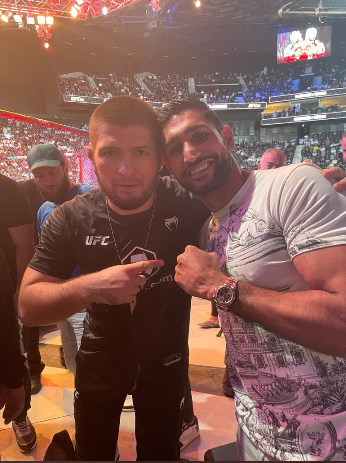 Khabib backs Amir Khan in Kellbrook grudge match, but predicts a close fight as UFC legend reveals his love for boxing