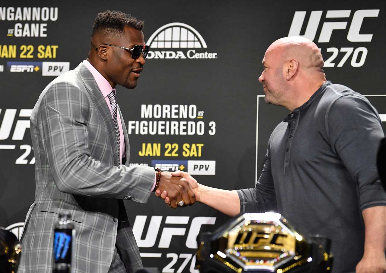 UFC boss Dana White won't do 'jack's ***' avec Bob Arum amid talk about Tyson Fury's fight against Francis Ngannou