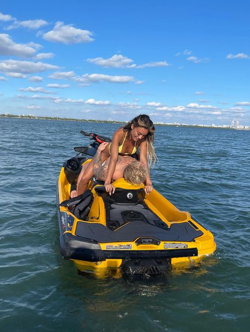 Jake Paul and Julia Rose, Jake's stunning girlfriend, leave no room for imagination with X-rated jet-ski poses