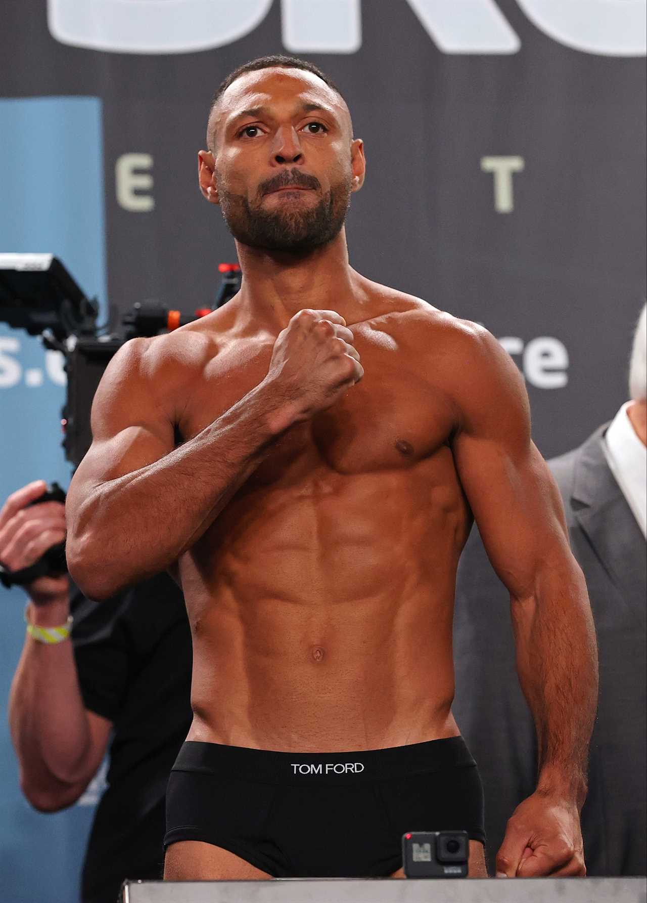 Kell Brook makes PS100,000 to save himself for the fight against Amir Khan. Both look shredded on the scales
