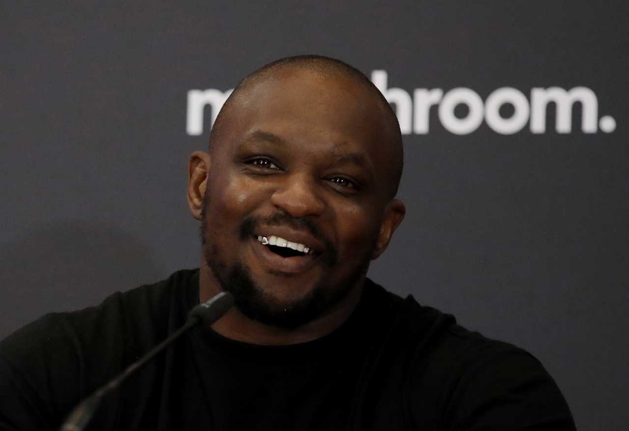 What a surprise - Tyson Fury mocks Dillian Whyte with an American accent after signing a PS30m fight contract.