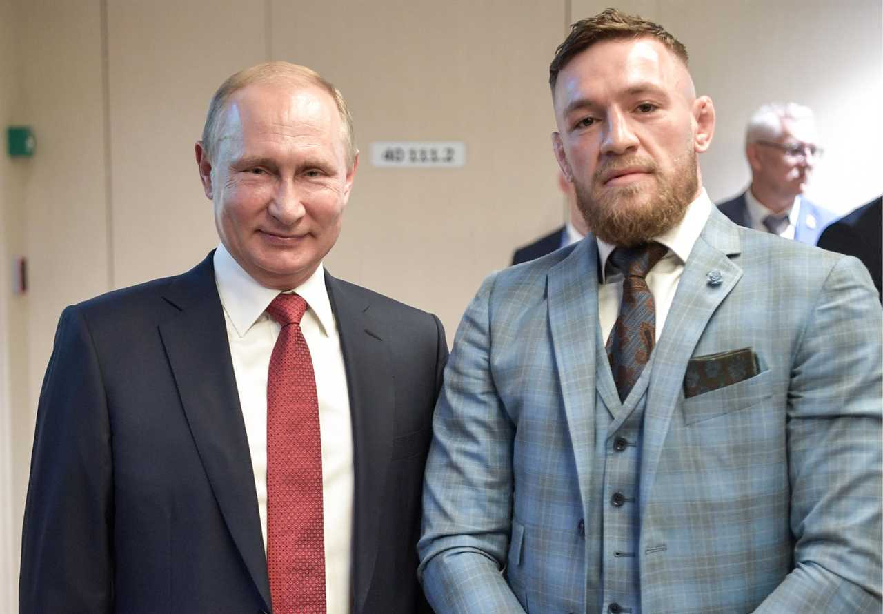 Watch Conor McGregor react to Vladimir Putin's security warning UFC star for arming himself around the Russian leader