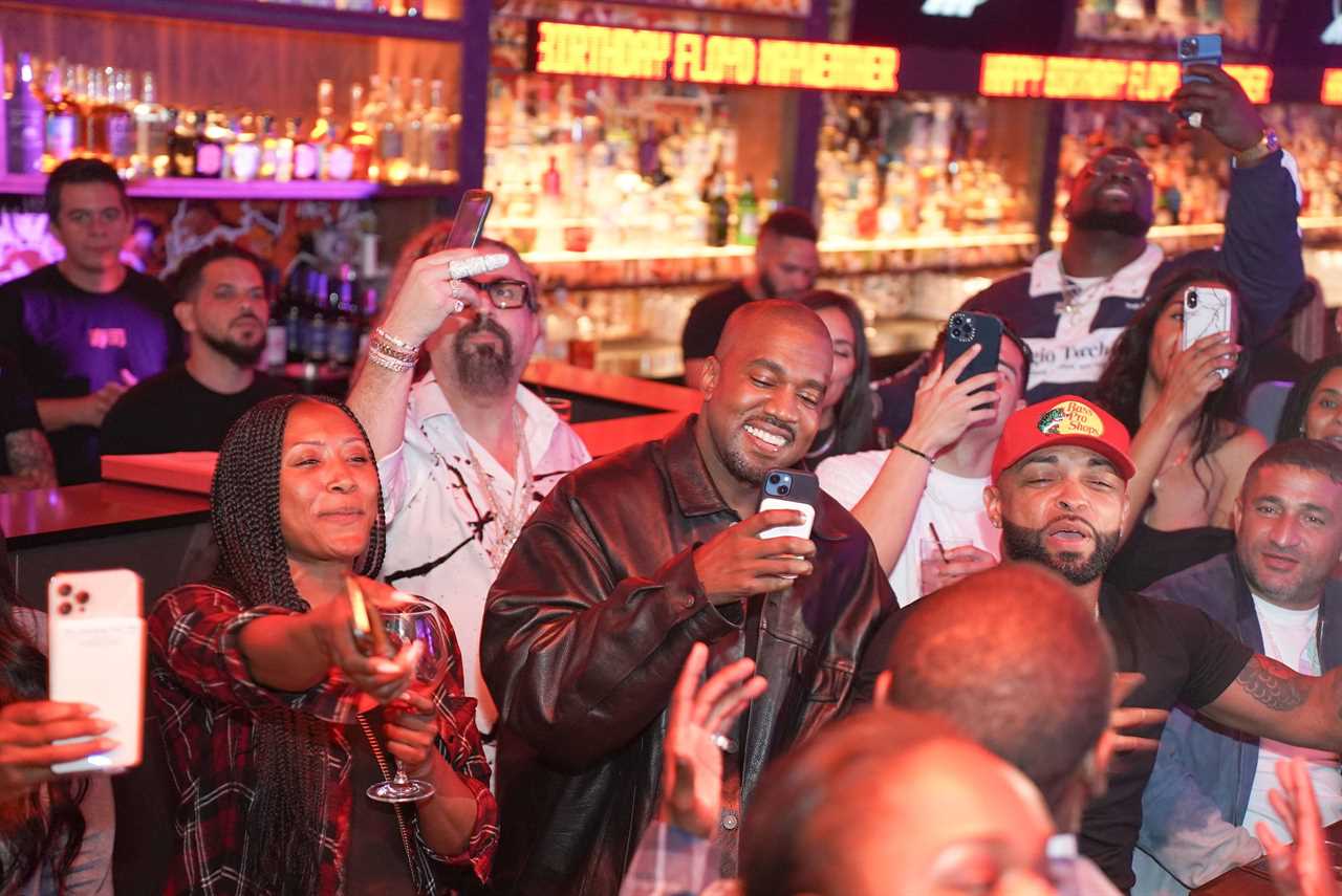 Floyd Mayweather sings Karaoke with Kanye West, music star, and Antonio Brown, NFL bad boy, during a party honoring boxing legend.