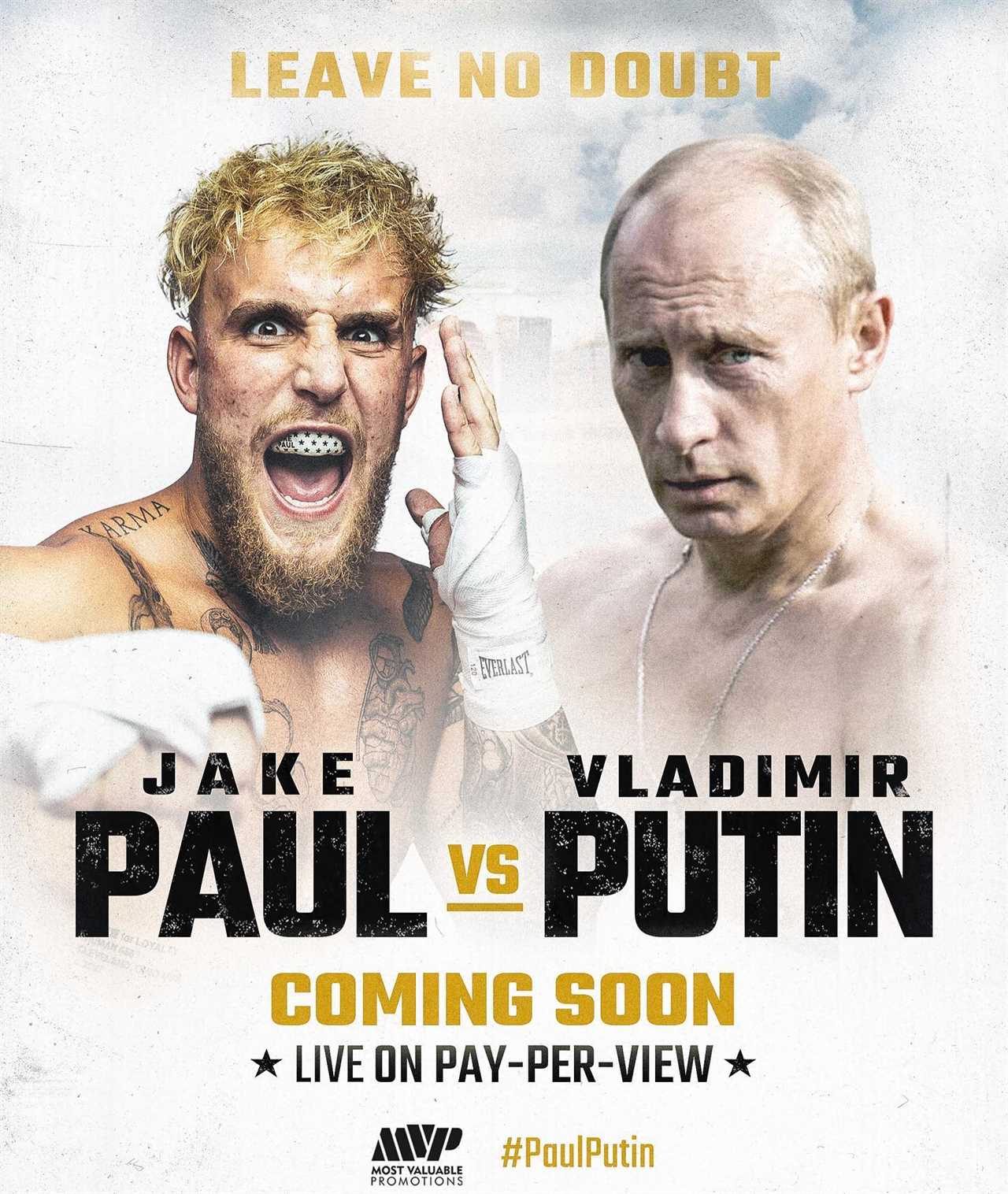 Jake Paul announces his fight against Vladimir Putin, as he and Logan troll Russian rulers after the invasion of Ukraine