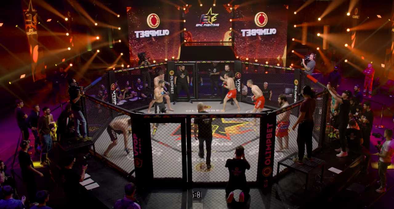 Extreme Russian MMA Show descends into chaos with three-on-3 fight ending in mass brawl between cornermen