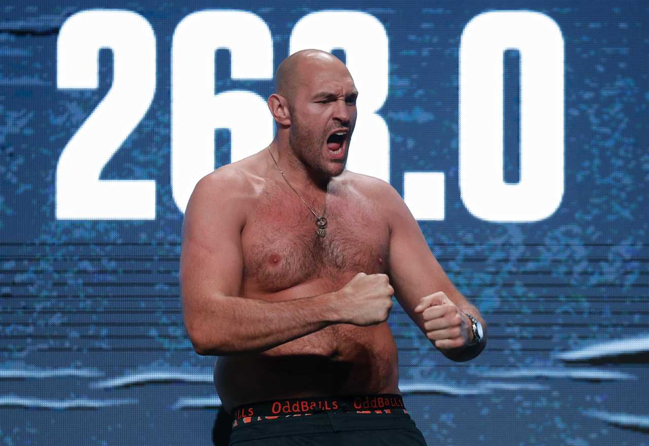 Tyson Fury claimed that he would weigh his career-heaviest 21STONE in a crossover fight with UFC champ Francis Ngannou
