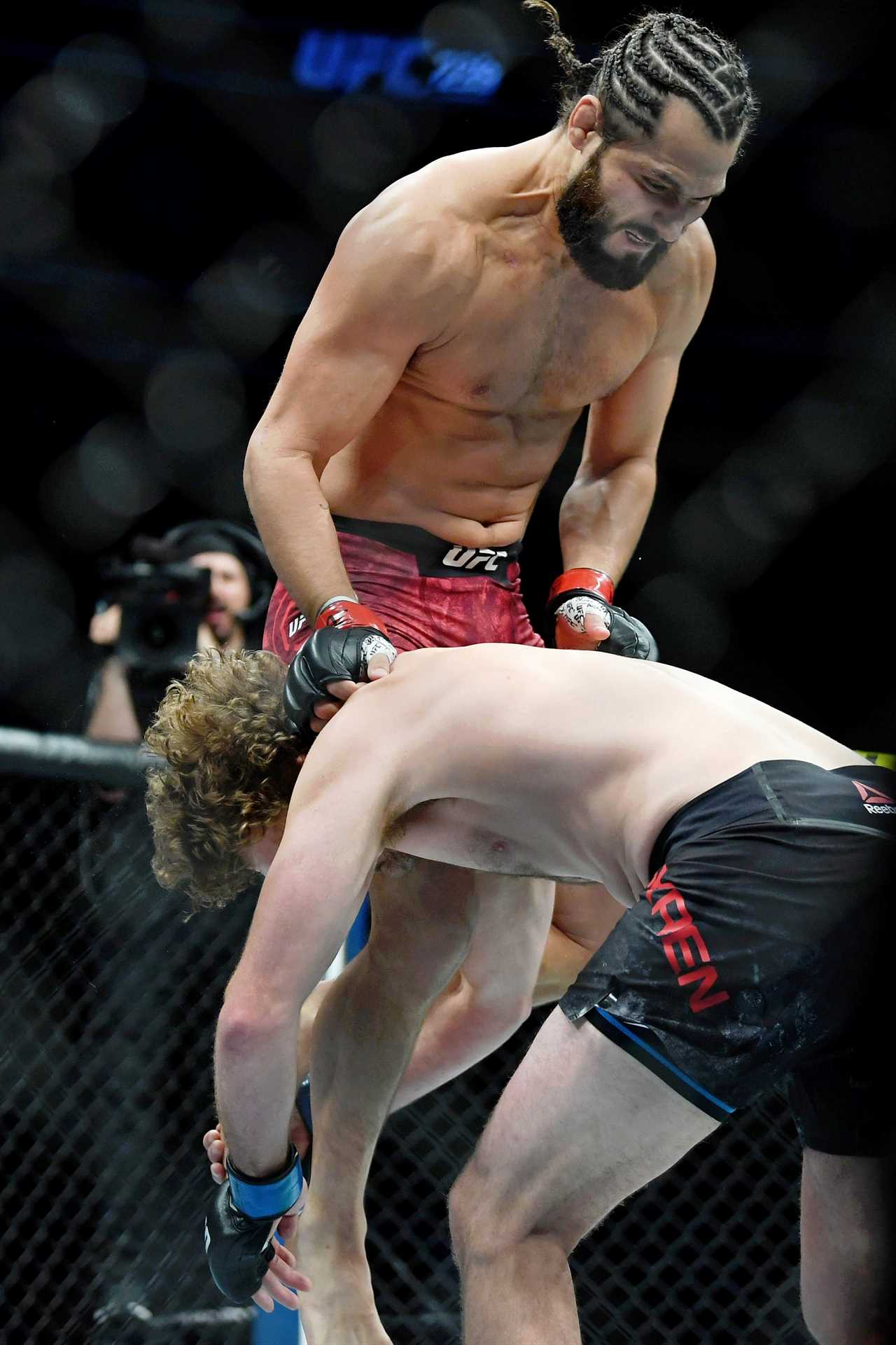 What a stupid logo - Ben Askren mocks Jorge Masvidal, UFC star. He proudly displays a new tattoo of his flying leg.